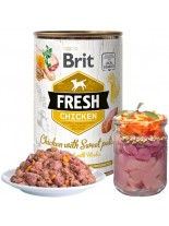 Brit Fresh Chicken with Sweet Potato - високо качествена консерва за кучета над 1 година с пилешко месо и сладки картофи - 0.400 кг.