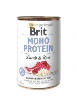 Brit Mono Protein Lamb & Rice - високо качествена консерва за кучета над 1 година с агнешко месо и ориз - 0.400 кг.