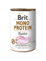 Brit Mono Protein Rabbit - високо качествена консерва за кучета над 1 година със заешко месо - 0.400 кг.