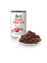 Brit Mono Protein Beef & Rice - високо качествена консерва за кучета над 1 година с говеждо месо и ориз - 0.400 кг.