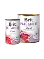 Brit Pate & Meat - Lamb  - високо качествена консерва за кучета над 1 година с агнешко месо, хапки в пастет - 0.400 кг.