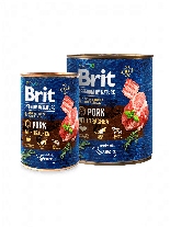 Brit Premium by Nature Pork with Trachea  - високо качествена консерва за кучета над 1 година със свинско и трахея - 0.400 кг.