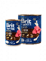 Brit Premium by Nature Beef with Tripe  - високо качествена консерва за кучета над 1 година с говеждо и шкембе - 0.800 кг.