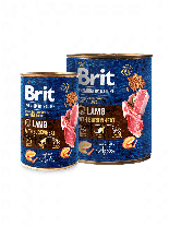 Brit Premium by Nature Lamb with Buckwheat  - високо качествена консерва за кучета над 1 година с агнешко и елда - 0.400 кг.