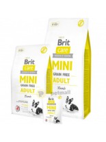 Brit Care Mini Grain Free Adult - ипоалергенна суха храна. БЕЗ зърнени култури, БЕЗ соя, БЕЗ ГМО за кучета над 10 месеца с агнешко месо - 2 кг.