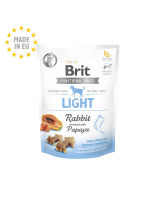 Brit Care Dog Functional Snack Light Rabbit- неустоим, висококачествен пауч за кучета склонни към напълняване, без зърнио и картофи със заешко месо, тиква и папая - 150 гр.