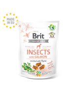 Brit Care Dog Crunchy Cracker Insects with Salmon enriched with Thyme - Пълноценни и неустоими хрупкави лакомства за кучета над 1 година с насекоми и сьомга - Обогатен с мащерка - 200 гр.