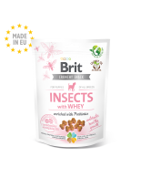 Brit Care Dog Crunchy Cracker Insects with Whey enriched with Probiotics - Пълноценни и неустоими хрупкави лакомства за кучета над 1 година с насекоми и суроватка - Обогатен с пробиотици - 200 гр.