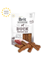 Brit Jerky Snack–Duck Protein bar - Пълноценни и неустоими хрупкави лакомства за кучета над 1 година с 85% истинска патица и пиле - 80 гр.