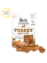 Brit Meat Jerky Snack – Turkey Meaty coins - Пълноценни и неустоими хрупкави лакомства за кучета над 1 година с 85% истинско пуешко и пилешко месо - 200 гр.