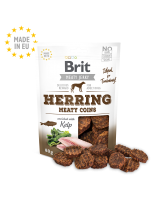 Brit Meat Jerky Snack–Herring Meaty coins - Пълноценни и неустоими хрупкави лакомства за кучета над 1 година с 85% месо от херинга и пилешко месо - 80 гр.