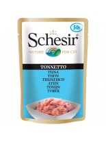 Schesir Tuna - Високо качествен и неустоим пауч за котки с риба тон в желе - 50 гр.