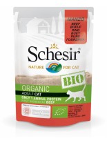 Schesir BIO Beef - био храна за котки над 1 година с говеждо месо - 85 гр.