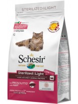 Schesir Sterilized & Light Ham - Суха храна за кастрирани котки и котки склонни към напълняване с прошуто - 0.400 кг.