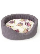 Croci Pet Bed Owls - Меко, плюшено легло за домашни любимци - 54х35х17 см.