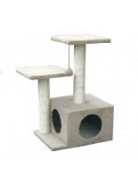 Croci Cat Scraper Sammy - Драскалка за котка с катерушка и хралупа - 45х35х70 см.