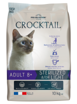 Flatazor Crocktail ADULT 8+ STERILIZED &/OR LIGHT Пълноценна храна за кастрирани котки над 8 години - 10 кг.