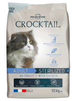 Flatazor Crocktail ADULT STERILIZED with chicken Пълноценна храна за кастрирани котки С ПИЛЕШКО - 10 кг.