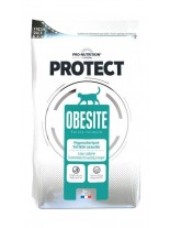 Flatazor Pro-Nutrition Protect Obesite - Пълноценна, диетична, протеинна (69%), храна за котки с наднормено тегло  над 1 година с патица, пиле, свинско и пуйка - 2 кг.