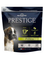 Flatazor Prestige Puppy - Пълноценна храна за подрастващи кучета до 1 година от всички породи, както и за женски кучета от всички породи в края на бременността или в периода на кърмене - 1 кг.