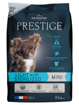 Flatazor Prestige ADULT MINI LIGHT &/OR STERILIZED - Пълноценна храна за кучета от дребни породи над 1 година със склонност към напълняване и/или кастрирани кучета - 8 кг.