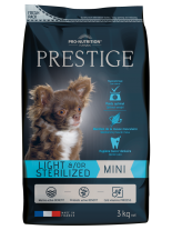 Flatazor Prestige ADULT MINI LIGHT &/OR STERILIZED - Пълноценна храна за кучета от дребни породи над 1 година със склонност към напълняване и/или кастрирани кучета - 3 кг.