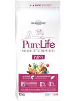 Flatazor Pro-Nutrition PureLife Puppy Grain free - Пълноценна, високо протеинна (85%), основна храна за подрастващи кучета  до 1 години, от всички породи, без зърнени съставки с патица, пиле, пуйка и свинско месо - 12 кг.