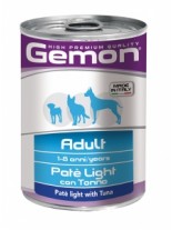 Monge Gemon Paté with Tuna – Adult Light - консерва за кучета над 1 година с риба тон - пастет - 0.400 кг.