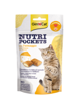 GimCat Nutri Pockets - Лакомство за котки хрупкави джобчета със сирене + таурин - 60 гр.