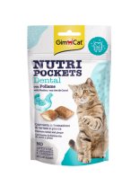 GimCat Nutri Pockets Dental - Лакомство за котки хрупкави джобчета с птиче месо - 60 гр.