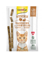 GimCat Sticks - Лакомства за котки - Саламена пръчица с месо от пуйка и заек 4 бр. - 20 гр.