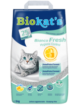 Biokat's Bianco Fresh - изключително ефективна и икономична котешка тоалетна със свеж аромат - 5 кг.