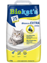 Biokat's Bianco EXTRA classic - изключително ефективна и икономична котешка тоалетна котешка тоалетна с естествен активен въглен за високоефективно задържане на миризми - 5 кг.