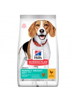 Hills - Science Plan Perfect Weight Medium Adult - пълноценна храна за кучета склонни към напълняване от средните породи (от 10 до 25 кг.) над 1 год. с пилешко месо - 2 кг.