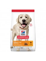 Hills - Science Plan Canine Adult Light Lаrge Breed - Пълноценна суха храна за кучета над 1 година от едри породи над 25 кг, цклонни към напълняване,  с пилешко месо - 14 кг.