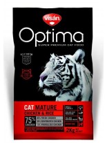 Visan Optima Cat Adult Mature Chicken & Rise - супер премиум храна с пиле и ориз за котки над 8 година - 0.400 кг.