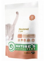 NATURE'S Protection - Neutered Light - Super Premium суха храна за кастрирани котки над 1 година за контрол на теглото - с пилешко месо - 0.400 кг.