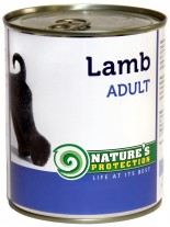 NATURE'S Protection - Adult Lamb - Високо качествена консера  за  кучета над 1 година с агнешко - 0.800 кг.