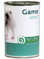 NATURE'S Protection - Adult Game - Високо качествена консера  за кучета над 1 година с дивеч - 0.200 кг.