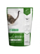 Nature's Protection CAT Kitten Beef Healthy Growth - Високо качествен и неустоим пауч за подрастващи котки до 1 година с говеждо месо - 100 гр.