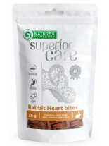 Nature's Protection DOG Superior Care snack RABBIT HEART BITES - Високо качествено и неустоимо лакомство за кучета - със пърченца заевки сърца - 75 гр.