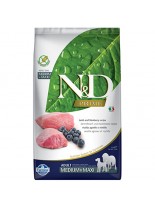 N&D PRIME Grain-Free Adult Medium & Maxi – Lamb & Blueberry – Пълноценна храна за кучета над 1 година от средни и едри породи  агнешко месо и боровинки - 2.5 кг.