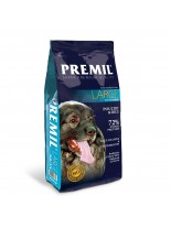 Premil Large Breed Dog  Adult 24/15 - Балансирана суха храна за кучета над 1 година от средните и едри породи - с пилешко, патешко месо и ориз - 15 кг.