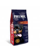 Premil Super Sport Dog Adult 25/20 - Балансирана суха храна за активни кучета над 1 година - с пилешко, патешко месо и ориз - 15 кг.