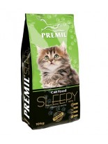 Premil Sleepy Kitten 33/16 -Балансирана суха храна за кърмещи, бременни и подрастващи котки до 1 година с пилешко и патешко месо - 10 кг.