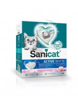 Sanicat Active White Lotus - котешка тоалетна от висококачествен бял бентонит / аромат на цветя / - 6 литра