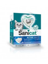 Sanicat Active White Natural - котешка тоалетна от висококачествен бял бентонит / натурална / - 6 литра