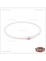 Trixie USB Flash Light Ring - USB светещ нашийник за куче - XS-XL - 70 см. - бял