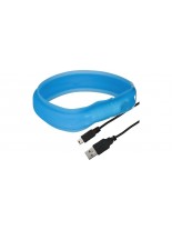 Trixie USB Flash Light Band - Светещ нашийник за куче с USB - 70 см. - син