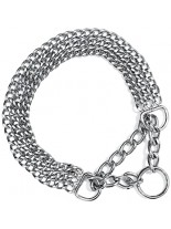 Trixie Stop-the-pull Chain Collar, triple row - Метално, хромирано колие - тройно - 45х0.25 см.